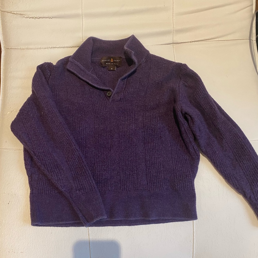 Robert Talbott 100% Extra Fine Merino Wool Cropped sweater